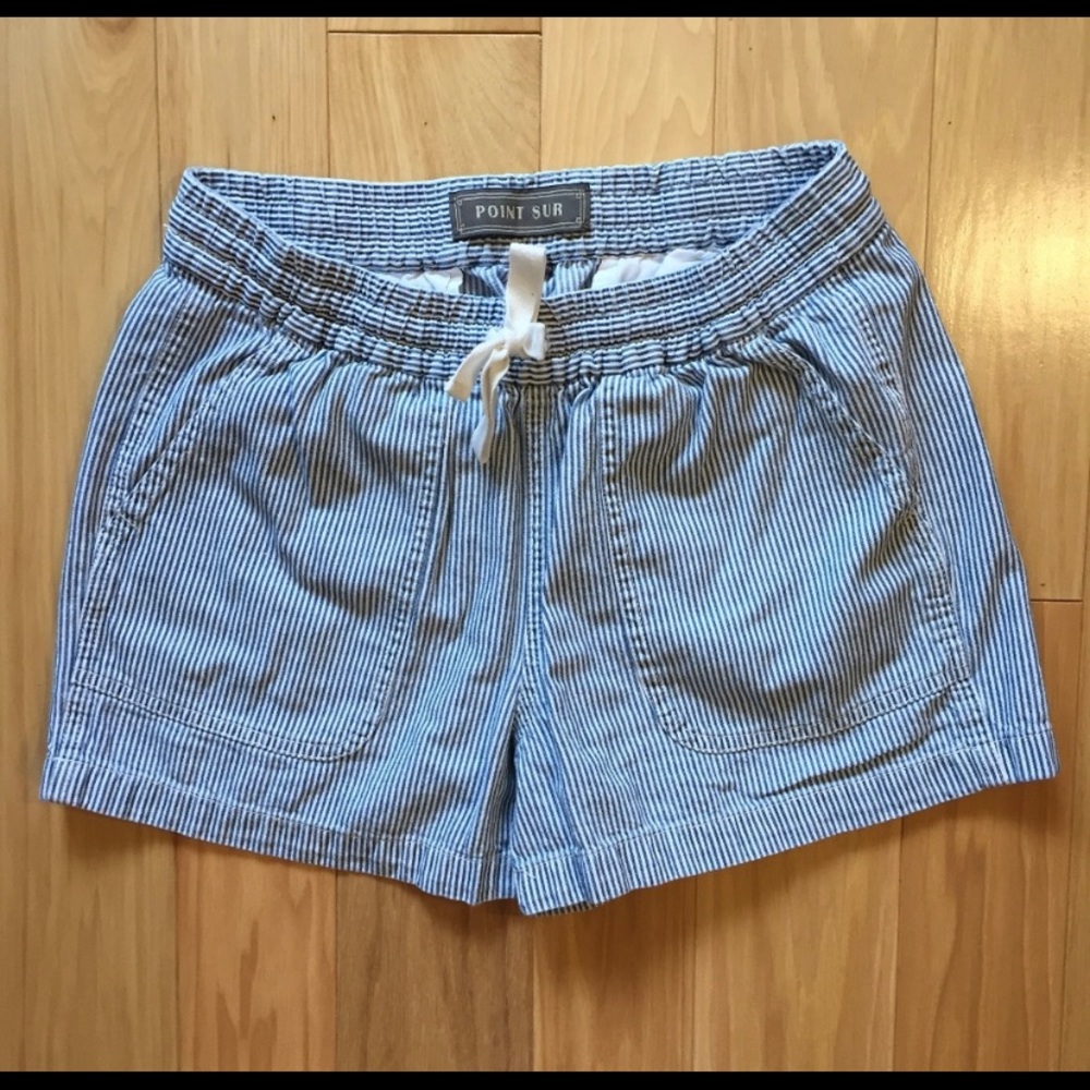 J. Crew Point Sur indigo stripe seaside short, XS